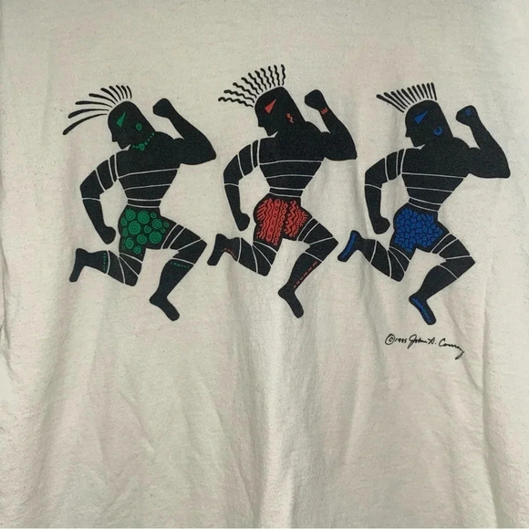 Men’s Vintage 90’s John A Conway  Artist Dancing People Graphic T-Shirt Size L - Picture 3 of 14